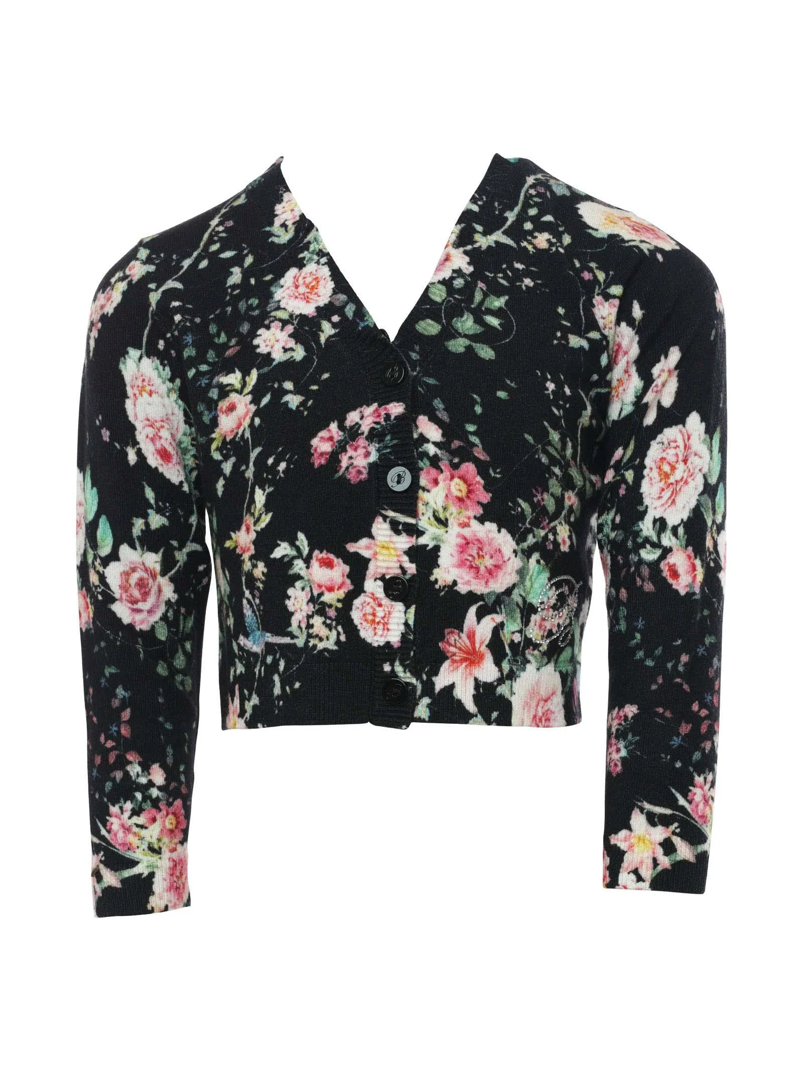Cardigan floreale con pelliccia - Image 4